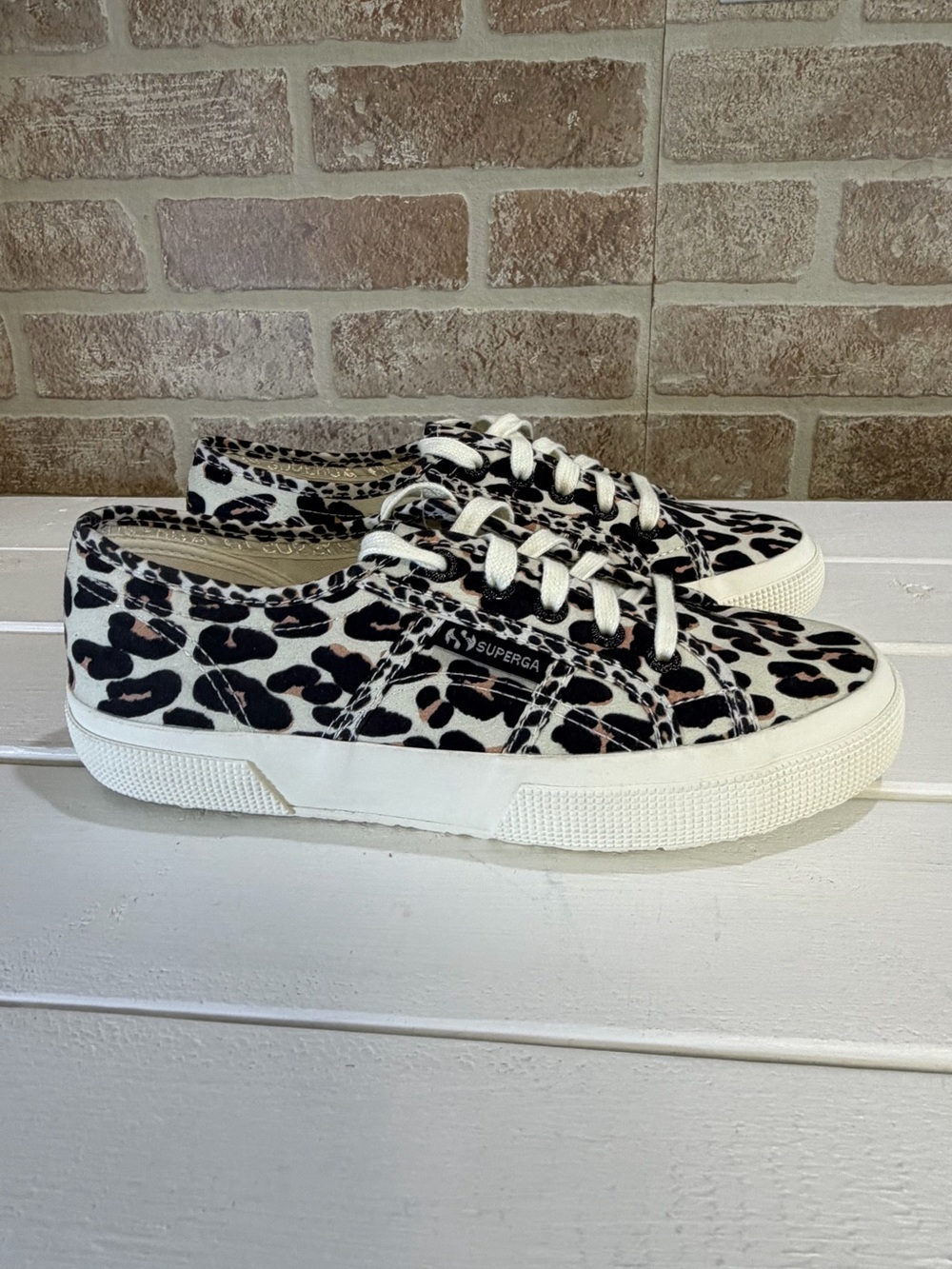 Superga 2750 Light Leopard Print Sneakers Women’s Size 6.5 NWT Canvas Lace Up